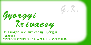 gyorgyi krivacsy business card