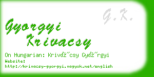 gyorgyi krivacsy business card